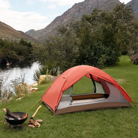 Lều cắm trại tự bung cho 4 - 5 người thoáng mát, có mái hiên chống nắng mưa (KT 2×2×1.45m) K118