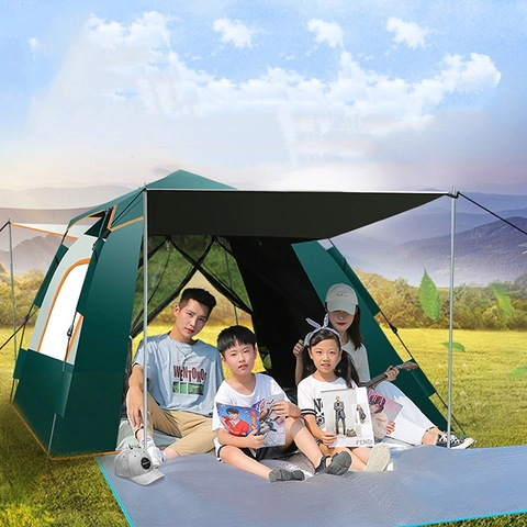 Lều cắm trại bật tự động phong cách quân đội cho 1-3 người, kích thước 2x1.5x1.1m K112
